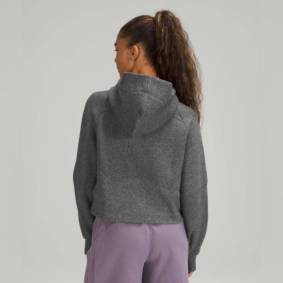 NEW Lululemon Scuba Oversized Full Zip Cropped Activewear Yoga Fall Cozy Hoodie - Picture 4 of 15